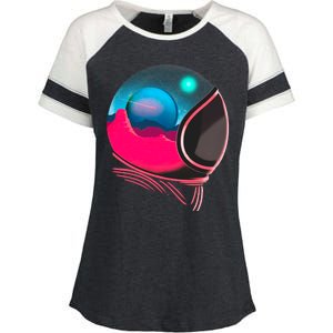 Space Adventure Red Planet Astronaut Enza Ladies Jersey Colorblock Tee