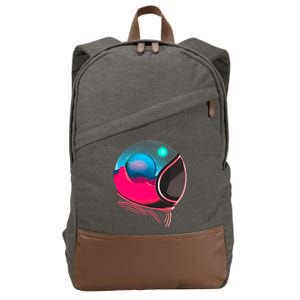 Space Adventure Red Planet Astronaut Cotton Canvas Backpack