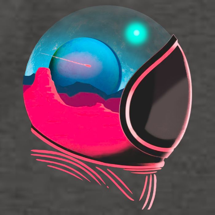 Space Adventure Red Planet Astronaut Vector Backpack