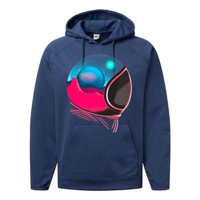 Space Adventure Red Planet Astronaut Performance Fleece Hoodie