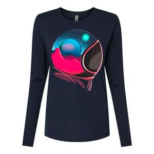 Space Adventure Red Planet Astronaut Womens Cotton Relaxed Long Sleeve T-Shirt