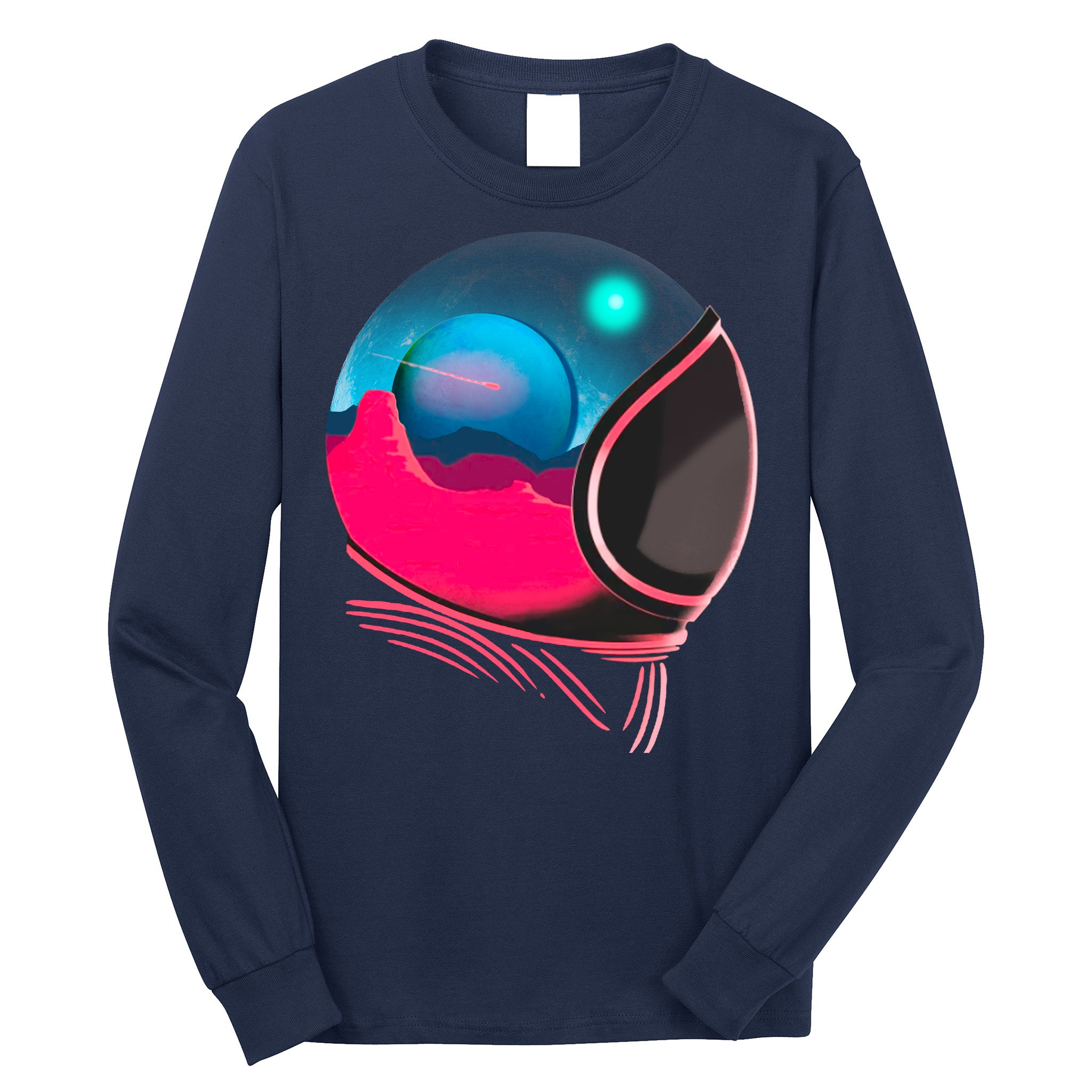 Space Adventure Red Planet Astronaut Long Sleeve Shirt