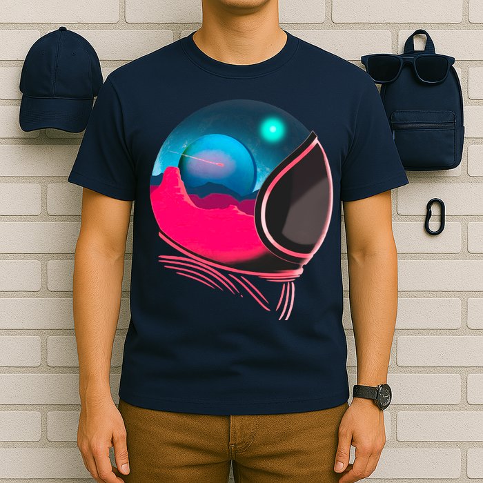 Space Adventure Red Planet Astronaut T-Shirt