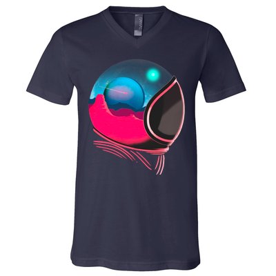 Space Adventure Red Planet Astronaut V-Neck T-Shirt