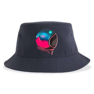 Space Adventure Red Planet Astronaut Sustainable Bucket Hat