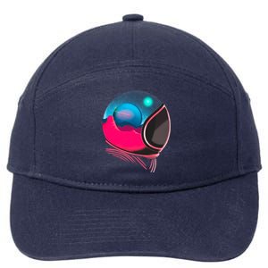 Space Adventure Red Planet Astronaut 7-Panel Snapback Hat