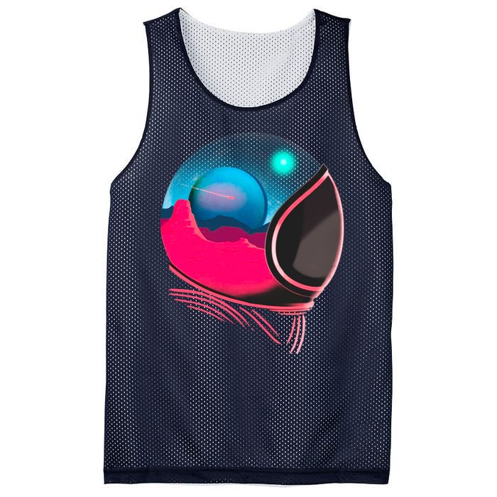 Space Adventure Red Planet Astronaut Mesh Reversible Basketball Jersey Tank