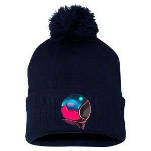 Space Adventure Red Planet Astronaut Pom Pom 12in Knit Beanie