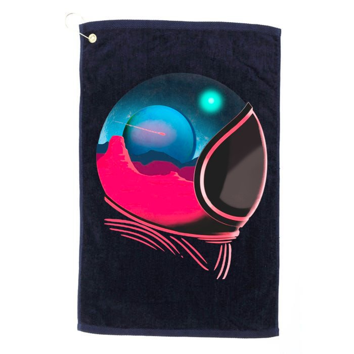 Space Adventure Red Planet Astronaut Golf Towel