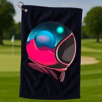 Space Adventure Red Planet Astronaut Golf Towel