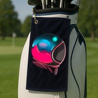Space Adventure Red Planet Astronaut Golf Towel