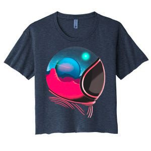 Space Adventure Red Planet Astronaut Women's Crop Top Tee