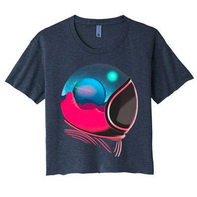Space Adventure Red Planet Astronaut Crop Top