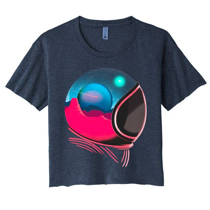 Space Adventure Red Planet Astronaut Crop Top