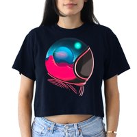 Space Adventure Red Planet Astronaut Crop Top
