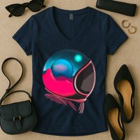 Space Adventure Red Planet Astronaut Women's V-Neck T-Shirt