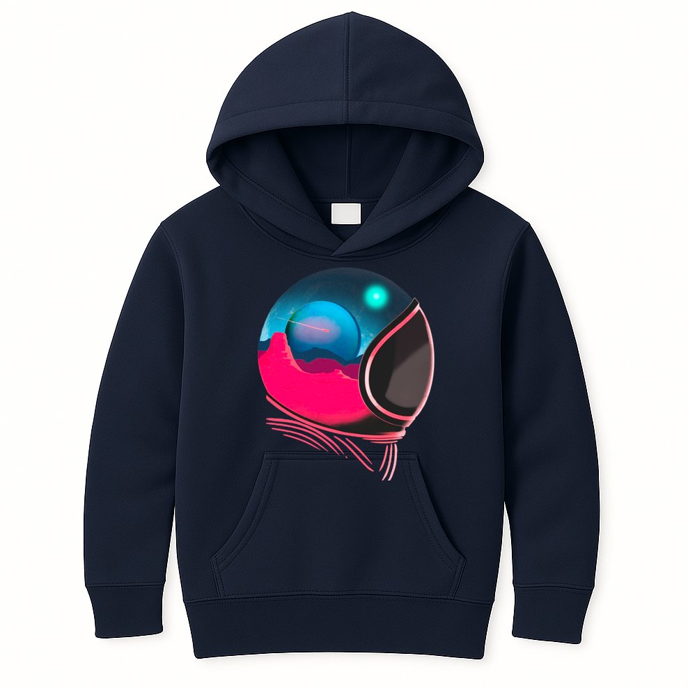 Space Adventure Red Planet Astronaut Kids Hoodie