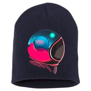 Space Adventure Red Planet Astronaut Short Acrylic Beanie