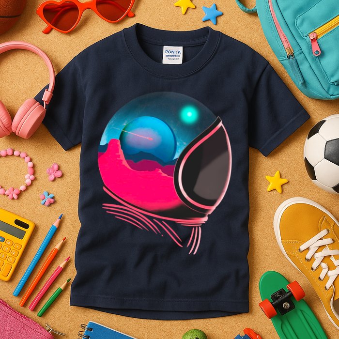 Space Adventure Red Planet Astronaut Kids T-Shirt