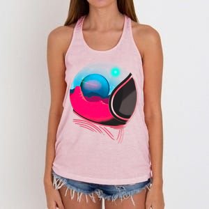 Space Adventure Red Planet Astronaut Women's Knotted Racerback Tank