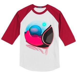 Space Adventure Red Planet Astronaut Kids Colorblock Raglan Jersey