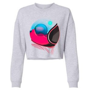 Space Adventure Red Planet Astronaut Cropped Pullover Crew