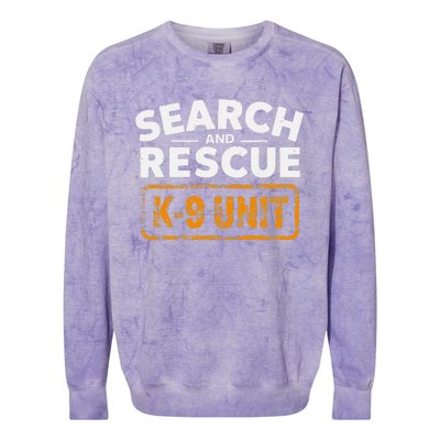 Search And Rescue Team Sar Emergency Response Colorblast Crewneck Sweatshirt