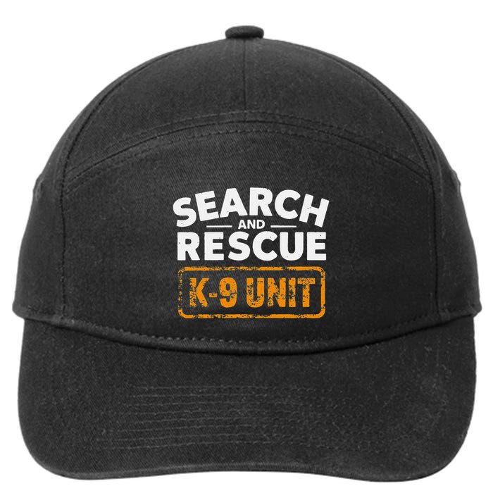 Search And Rescue Team Sar Emergency Response 7-Panel Snapback Hat