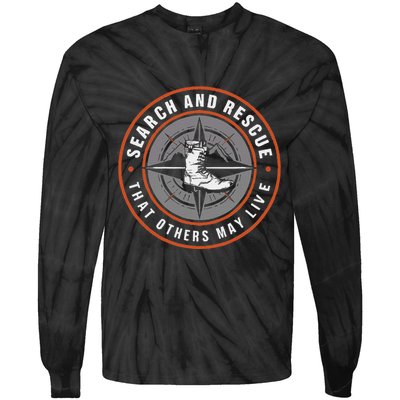 Search And Rescue Team Sar Emergency Response Tie-Dye Long Sleeve Shirt