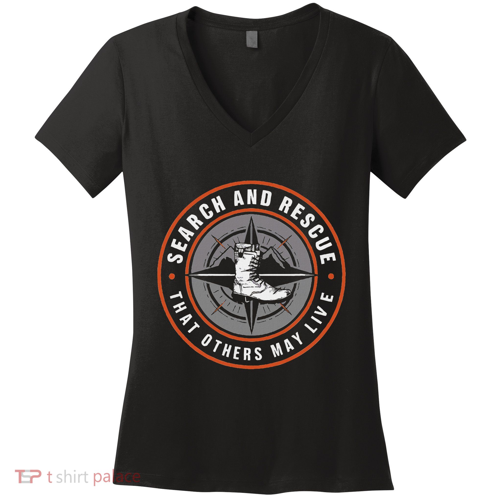 Search And Rescue Team Sar Emergency Response Women's V-Neck T-Shirt