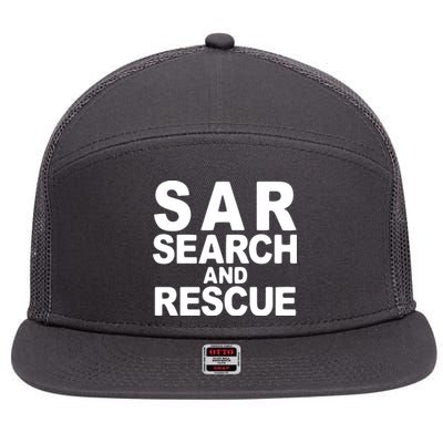 Search And Rescue SAR Search And Rescue 7 Panel Mesh Trucker Snapback Hat