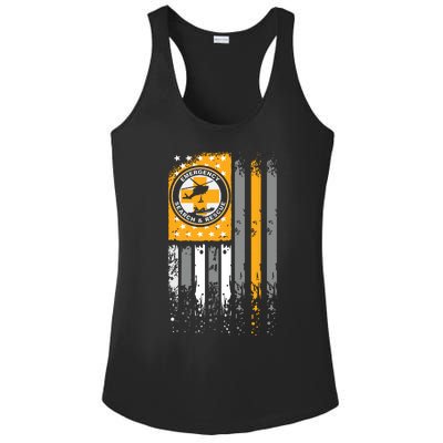 Search And Rescue Thin Orange Line SAR Emergency Team Ladies PosiCharge Competitor Racerback Tank