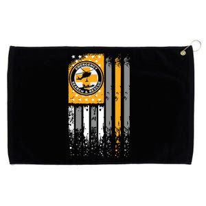 Search And Rescue Thin Orange Line SAR Emergency Team Grommeted Golf Towel