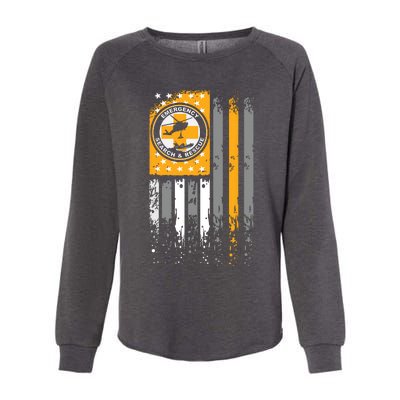 Search And Rescue Thin Orange Line SAR Emergency Team Womens California Wash Sweatshirt