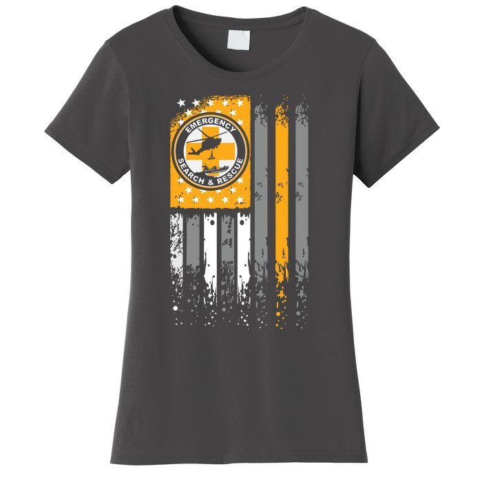 Search And Rescue Thin Orange Line SAR Emergency Team Women's T-Shirt