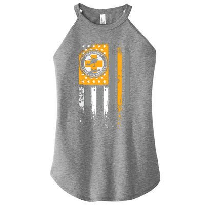 Search And Rescue Thin Orange Line SAR Emergency Team Women’s Perfect Tri Rocker Tank