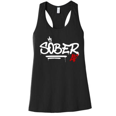 Sober Af Recovery Women's Racerback Tank