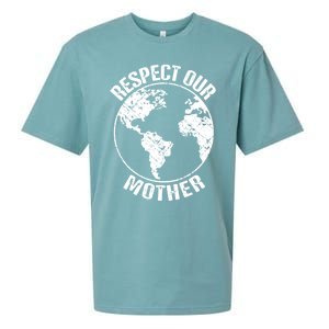 Sustainability And Respect Our Mother Gift Sueded Cloud Jersey T-Shirt