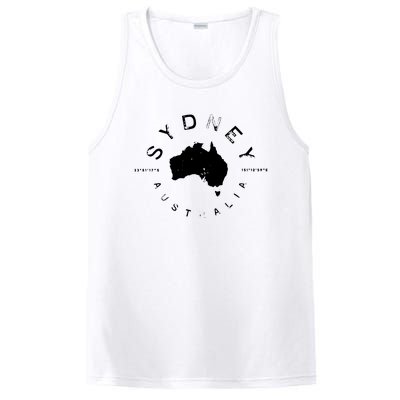 Sydney Australia Retro Vintage Graphic PosiCharge Competitor Tank