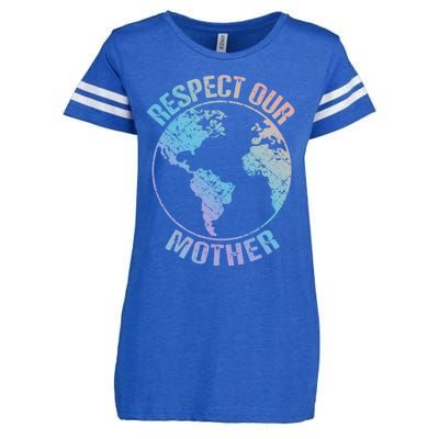 Sustainability And Respect Our Mother Funny Gift Enza Ladies Jersey Football T-Shirt