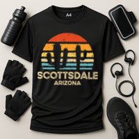 Scottsdale Arizona Retro Sunset Cooling Performance Crew T-Shirt