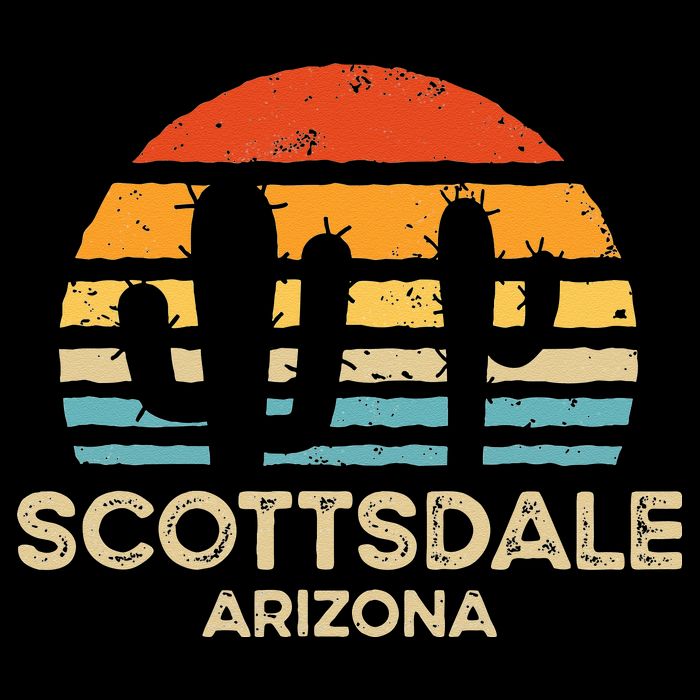 Scottsdale Arizona Retro Sunset Cooling Performance Crew T-Shirt