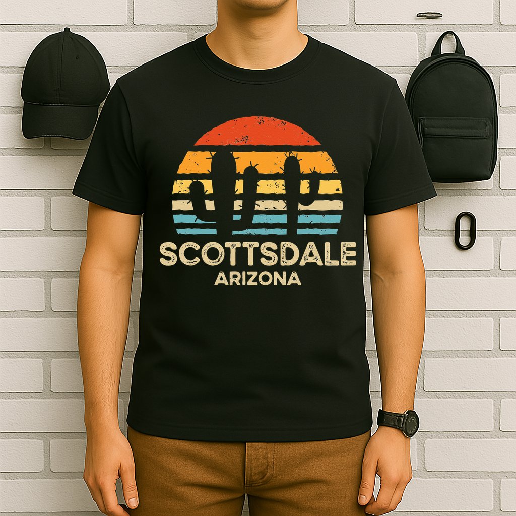 Scottsdale Arizona Retro Sunset T-Shirt