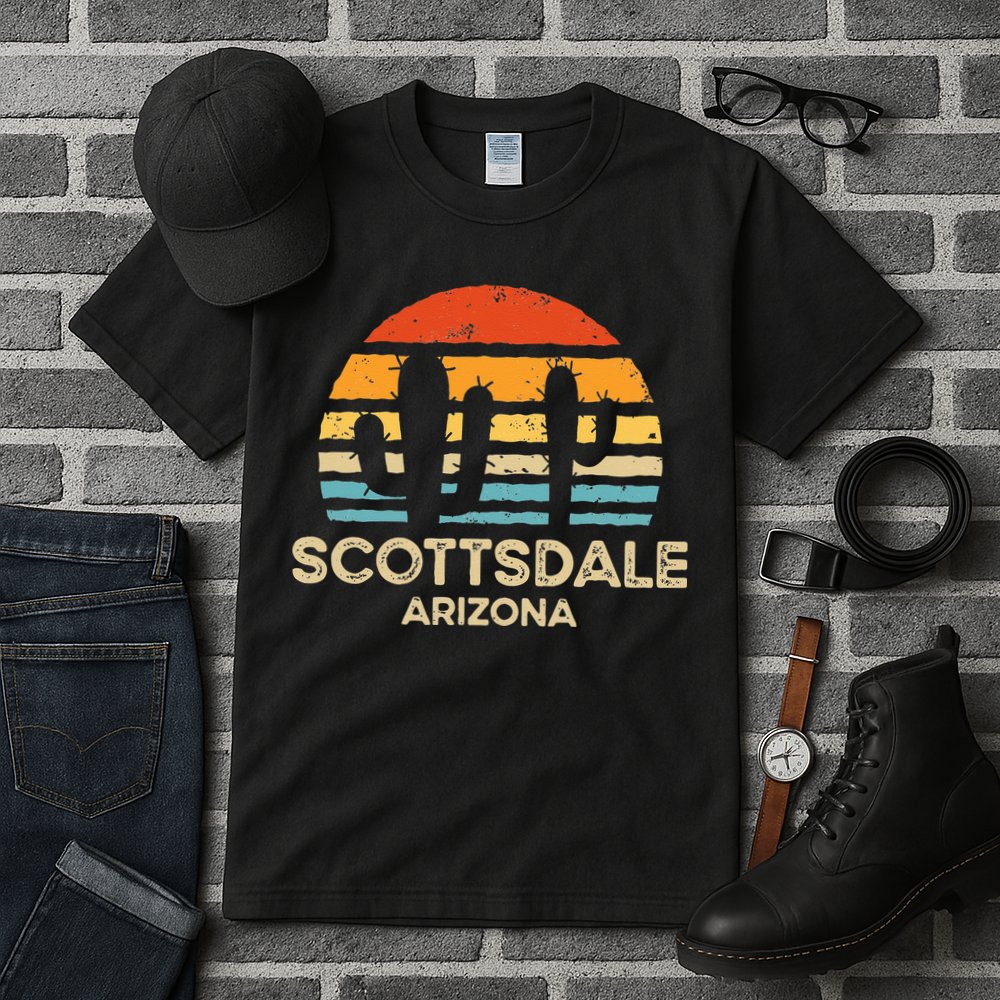 Scottsdale Arizona Retro Sunset Tall T-Shirt