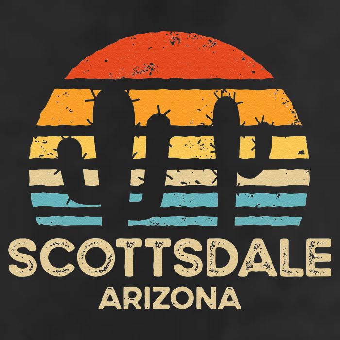 Scottsdale Arizona Retro Sunset Adult Drive Performance Visor