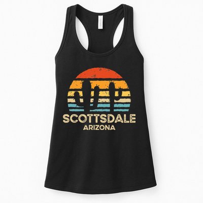 Scottsdale Arizona Retro Sunset Womens Tank Top