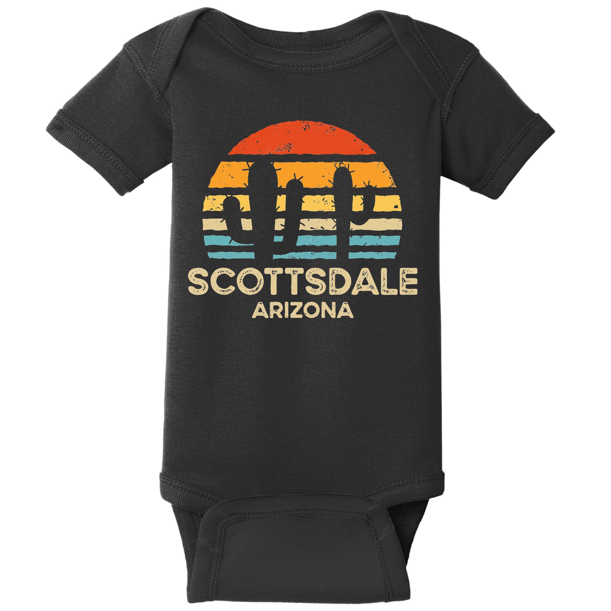 Scottsdale Arizona Retro Sunset Baby Bodysuit