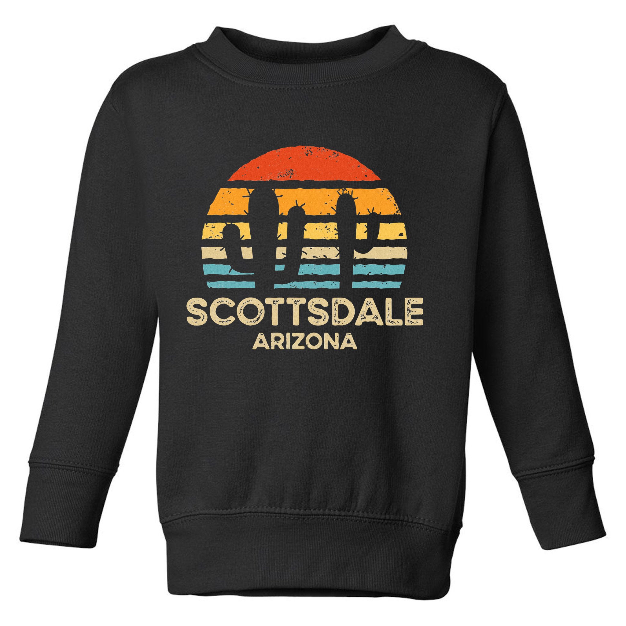 Scottsdale Arizona Retro Sunset Toddler Sweatshirt