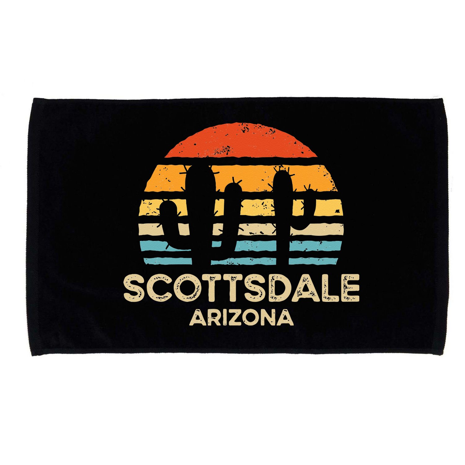 Scottsdale Arizona Retro Sunset Microfiber Hand Towel