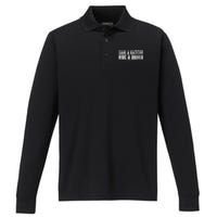 Save A Racecar Ride A Driver Performance Long Sleeve Polo